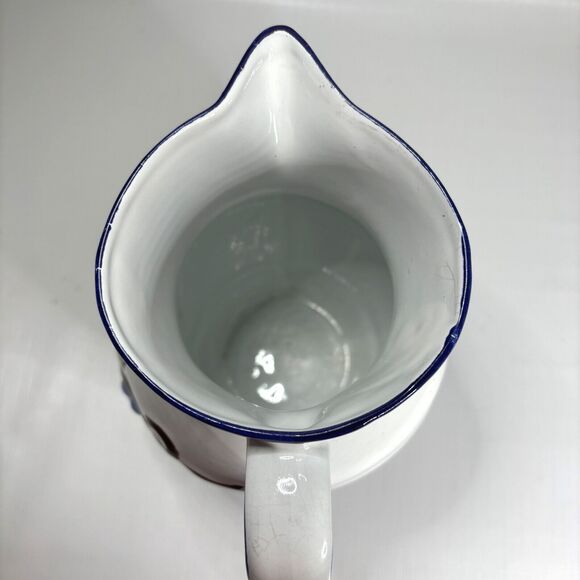 Majolica Grapevine Pitcher Country Farmhouse Decor RC Cal Hand Painted Portugal - Picture 5 of 6